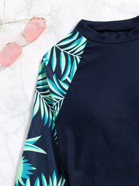 Conjunto Praia Manga Longa Azul Marinho