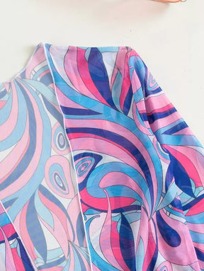 Conjunto Praia Estampado Psicodélico 3 Peças