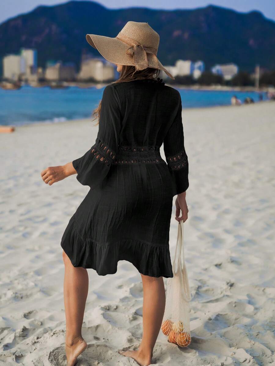 Saída de Praia Longa com Detalhes Vazados