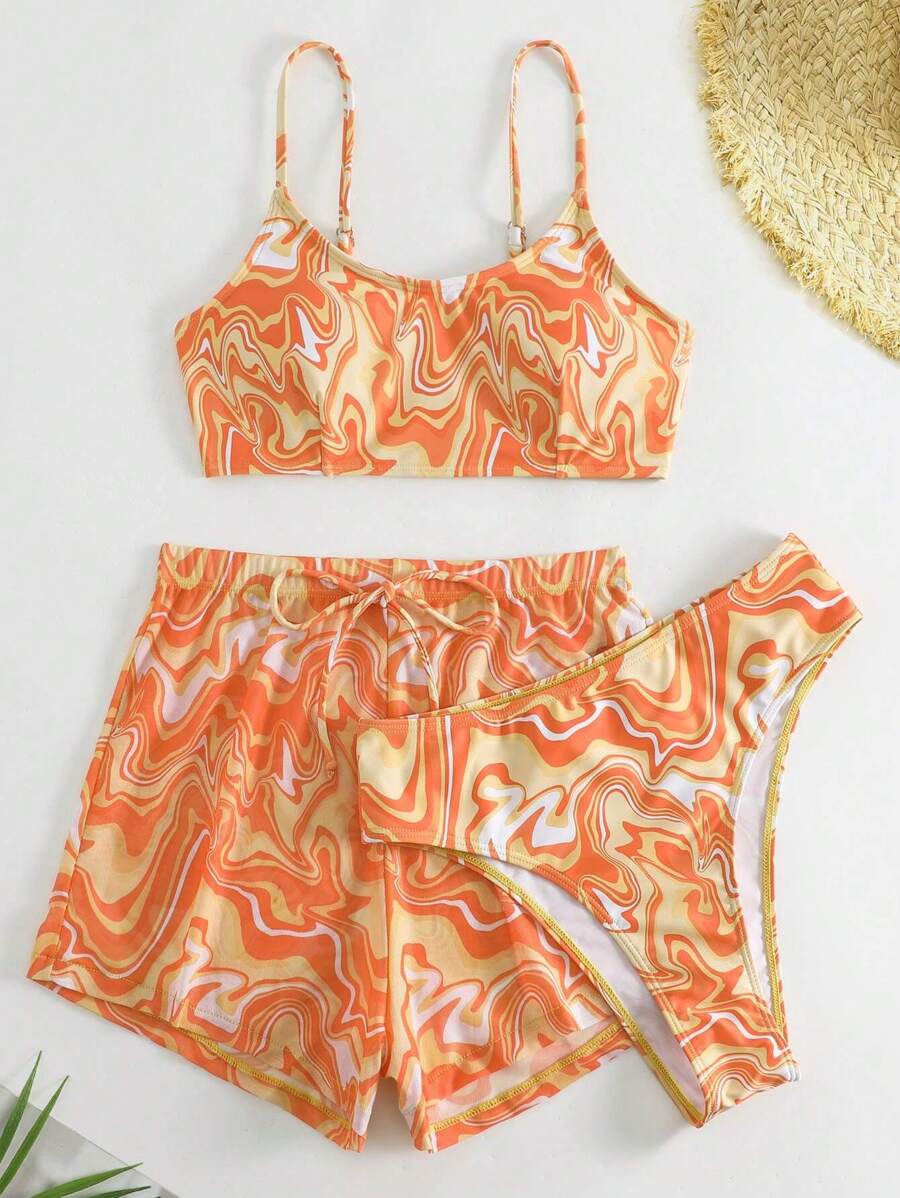 Conjunto Praia Azul Estampado com Short