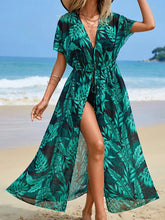 Saída de Praia Longa Estampa Tropical