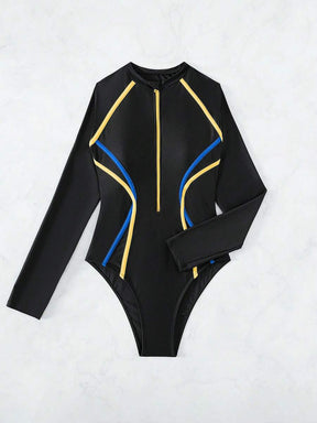 Maiô Manga Longa com Zíper