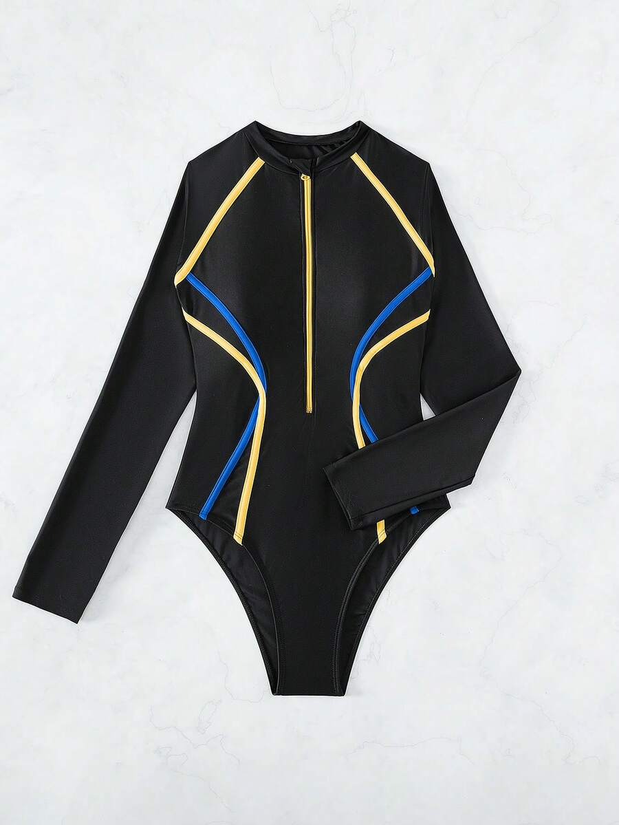 Maiô Manga Longa com Zíper