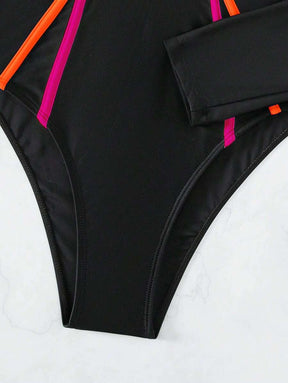 Maiô Manga Longa com Zíper