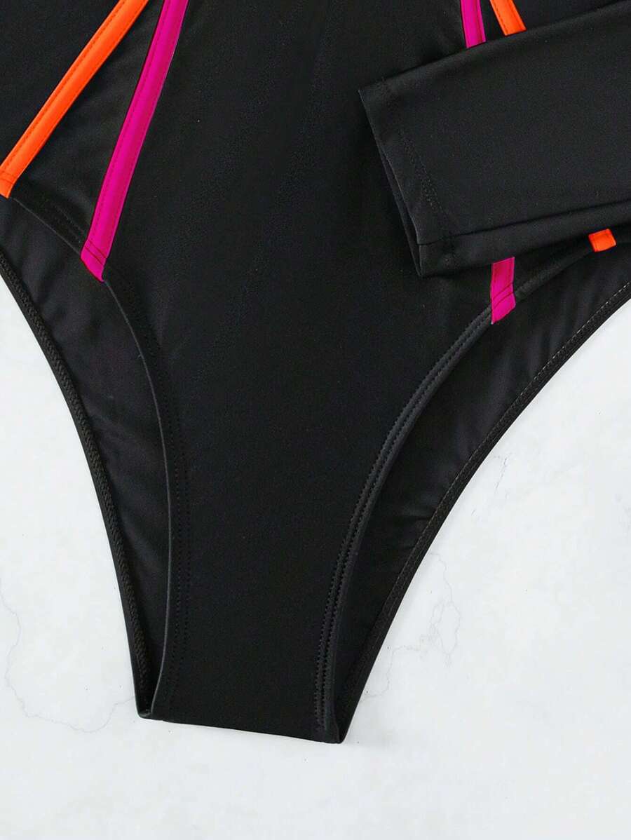 Maiô Manga Longa com Zíper