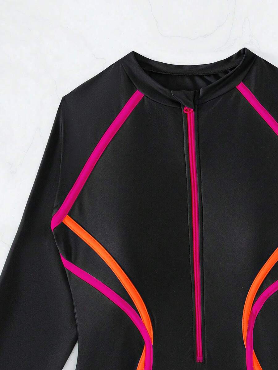 Maiô Manga Longa com Zíper