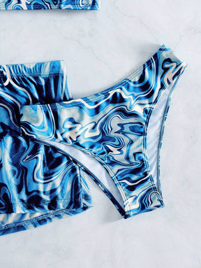 Conjunto Praia Azul Estampado com Short