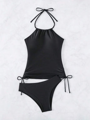 Conjunto Praia Coco Black com Proteção Solar