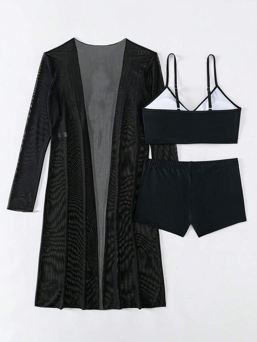 Conjunto Praia Estampado Psicodélico 3 Peças