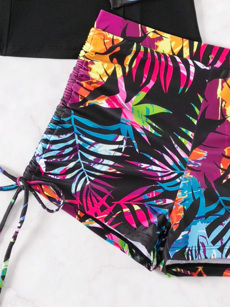 Conjunto Surfwear Floral Manga Longa