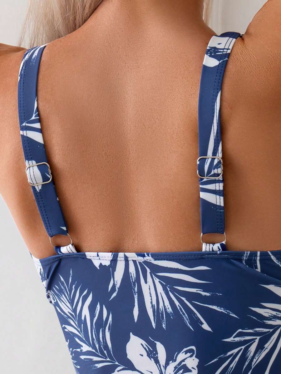 Conjunto Tankini Blue Hibiscus