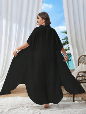 Saída de Praia Longa Quimono Plus Size