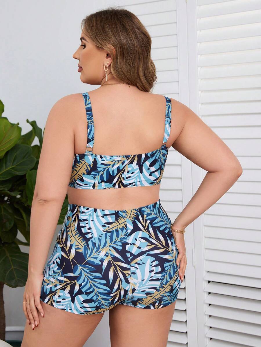 Biquíni Plus Size Shortinho Estampa Tropical