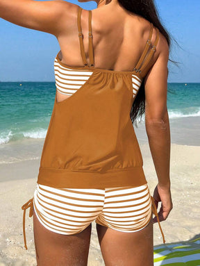 Conjunto Tankini Listrado com Short