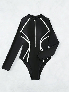 Maiô Manga Longa com Zíper