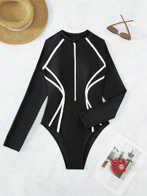 Maiô Manga Longa com Zíper