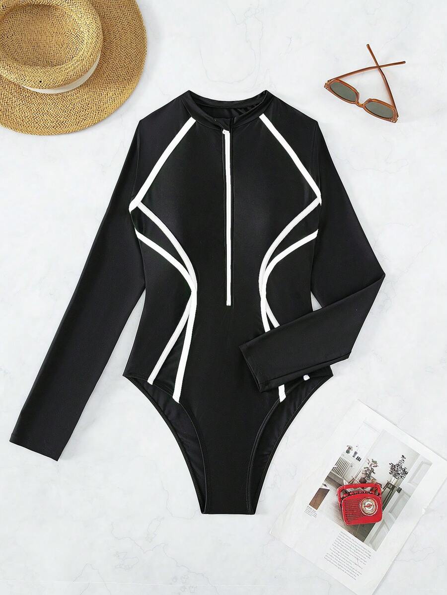 Maiô Manga Longa com Zíper