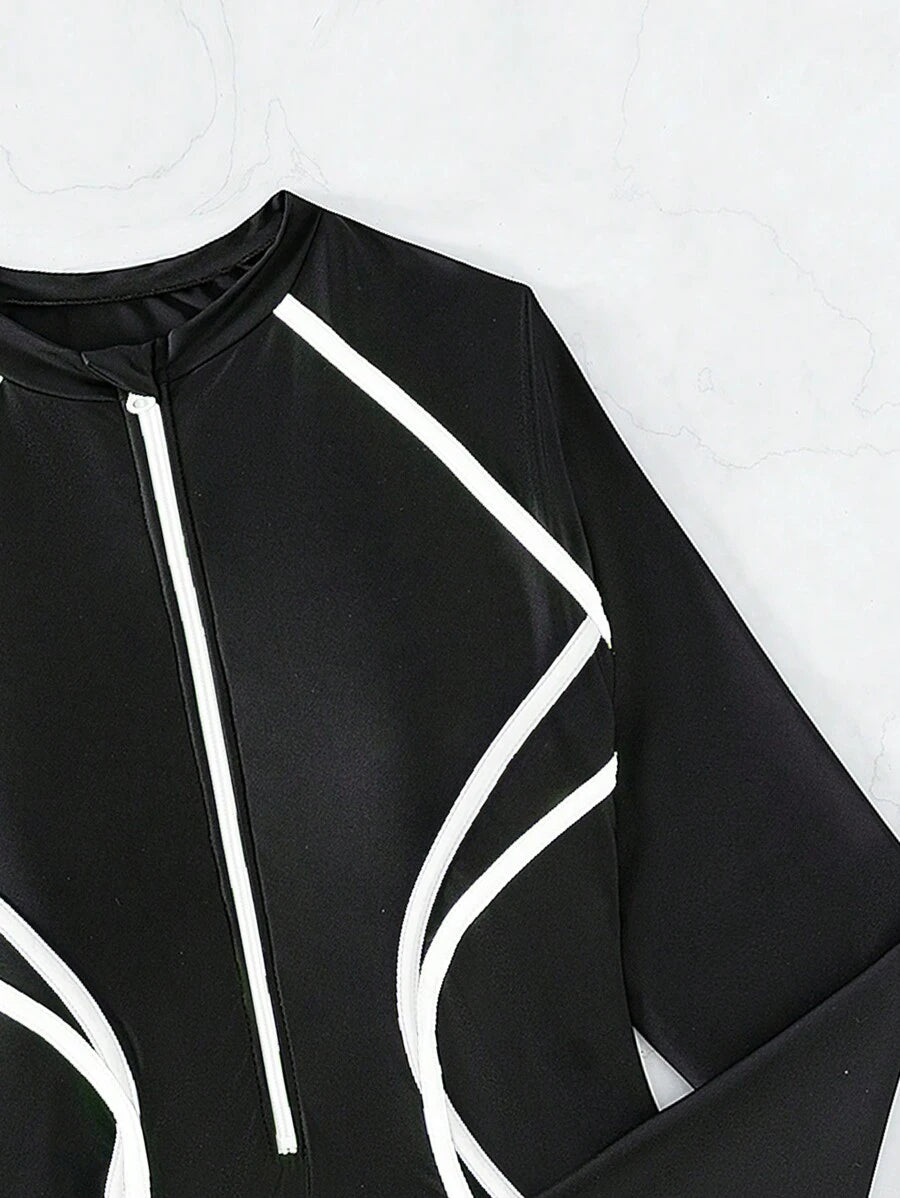 Maiô Manga Longa com Zíper