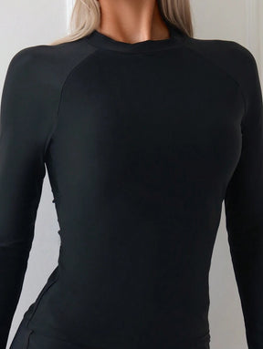 Conjunto Surfwear Preto Manga Longa