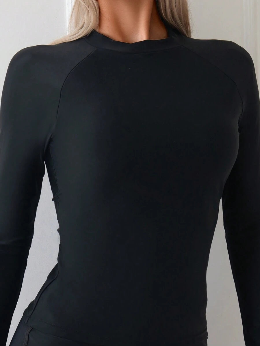 Conjunto Surfwear Preto Manga Longa