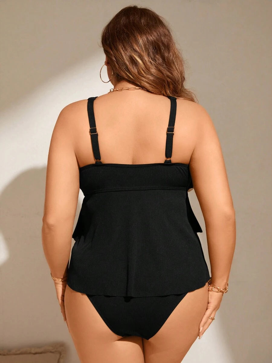 Tankini Plus Size Babado Elegance