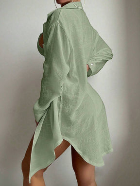 Saída de Praia Camisa Longa Kimono