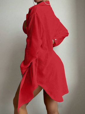 Saída de Praia Camisa Longa Kimono