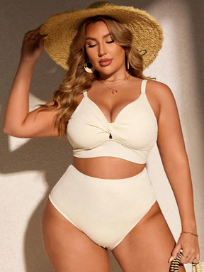 Biquíni Plus Size Top Torcido com Calcinha Alta