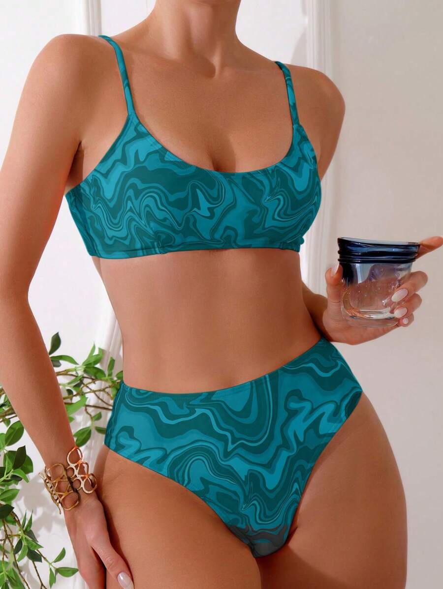 Conjunto Praia Azul Estampado com Short