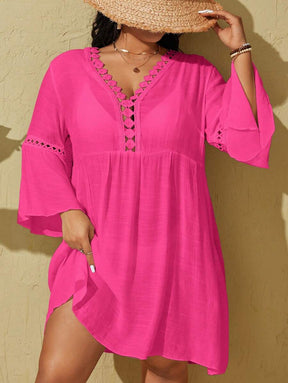 Saída de Praia com Rendados Plus Size