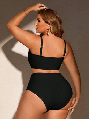 Biquíni Plus Size Top Torcido com Calcinha Alta