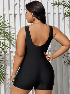 Maiô Shorts Plus Size Fitness com Estampa