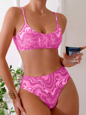 Conjunto Praia Azul Estampado com Short