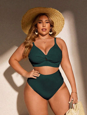 Biquíni Plus Size Top Torcido com Calcinha Alta