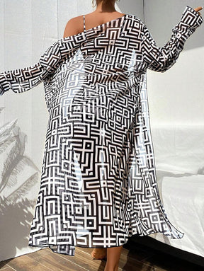 Conjunto Praia Estampado 3 Peças