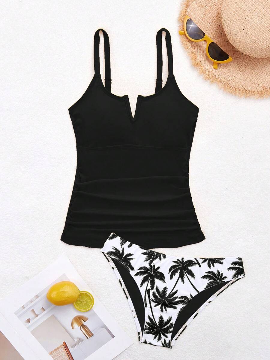 Tankini com Estampa de Palmeiras