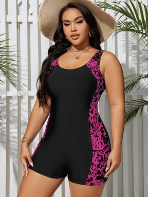 Maiô Shorts Plus Size Fitness com Estampa