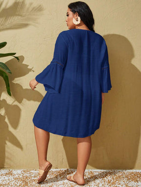 Saída de Praia com Rendados Plus Size