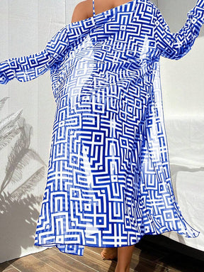 Conjunto Praia Estampado 3 Peças