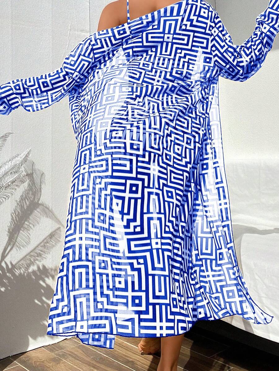 Conjunto Praia Estampado 3 Peças