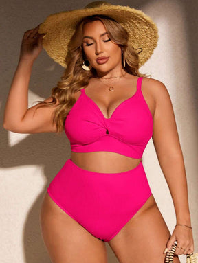 Biquíni Plus Size Top Torcido com Calcinha Alta