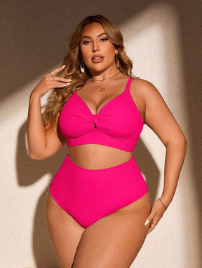 Biquíni Plus Size Top Torcido com Calcinha Alta