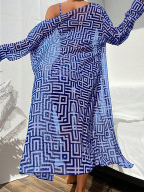 Conjunto Praia Estampado 3 Peças