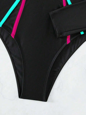 Maiô Manga Longa com Zíper