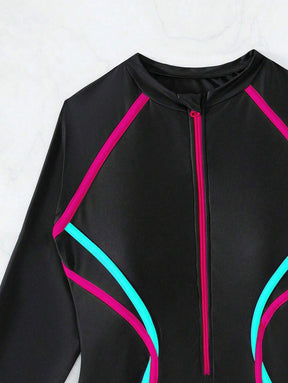 Maiô Manga Longa com Zíper