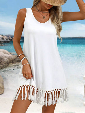 Saída de Praia com Franjas Boho