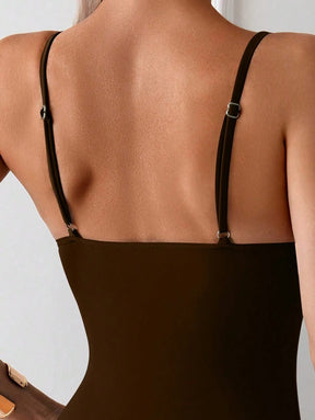 Maiô Preto Modelador com Alças Finas