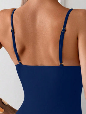 Maiô Preto Modelador com Alças Finas