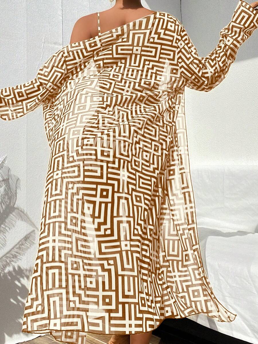 Conjunto Praia Estampado 3 Peças