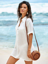 Camisa Branca Feminina Saída de Praia Casual